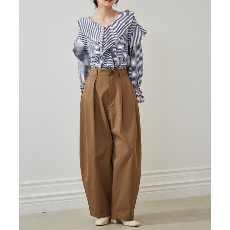 カーブシルエットサイドタックパンツ | RANAN | 詳細画像47 