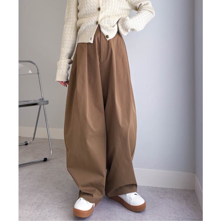 【S～LLサイズ展開】カーブシルエットサイドタックパンツ | RANAN | 詳細画像48 
