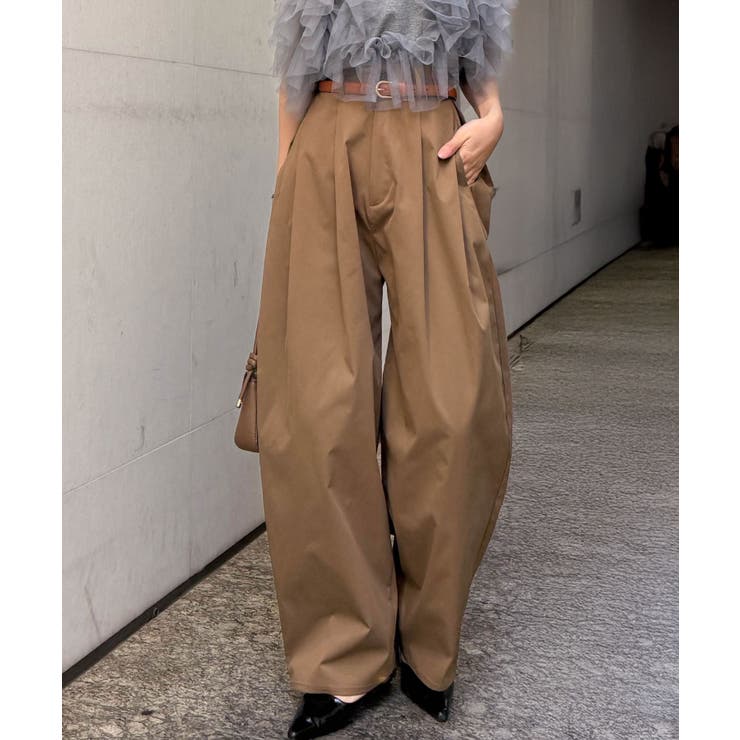【S～LLサイズ展開】カーブシルエットサイドタックパンツ | RANAN | 詳細画像54 