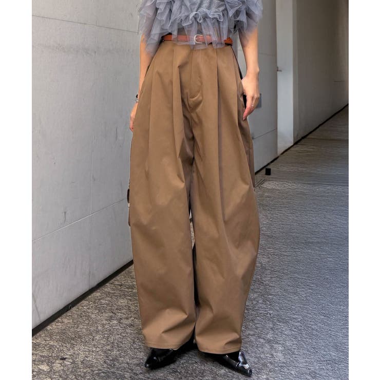 【S～LLサイズ展開】カーブシルエットサイドタックパンツ | RANAN | 詳細画像56 