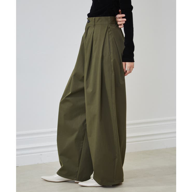 カーキ | カーブシルエットサイドタックパンツ | RANAN