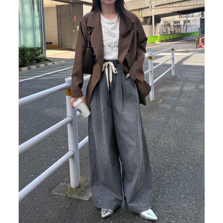 ２タックワイドイージーデニムパンツ | RANAN | 詳細画像15 