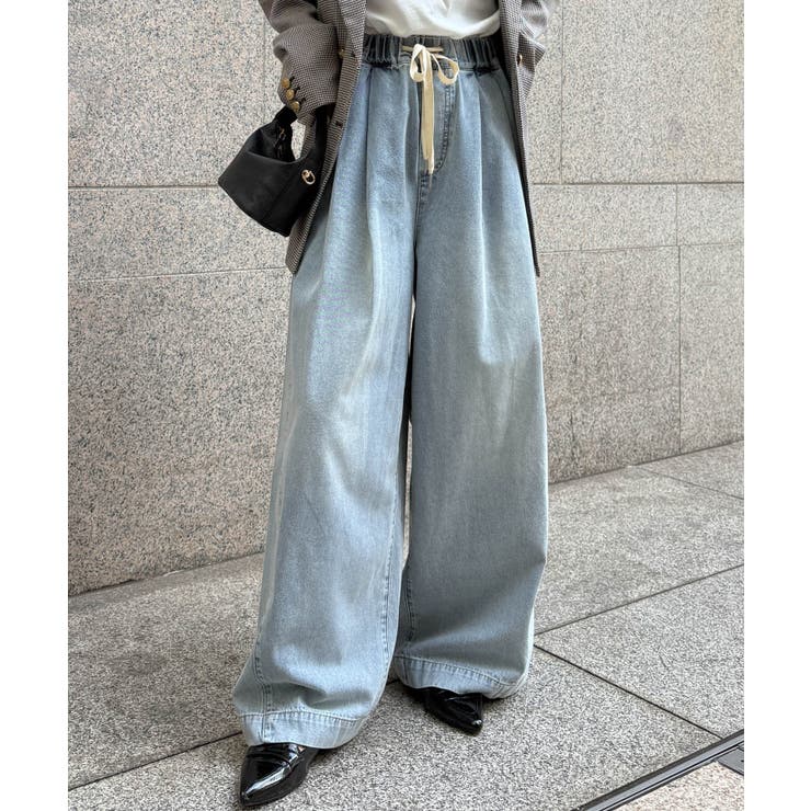 ２タックワイドイージーデニムパンツ | RANAN | 詳細画像2 