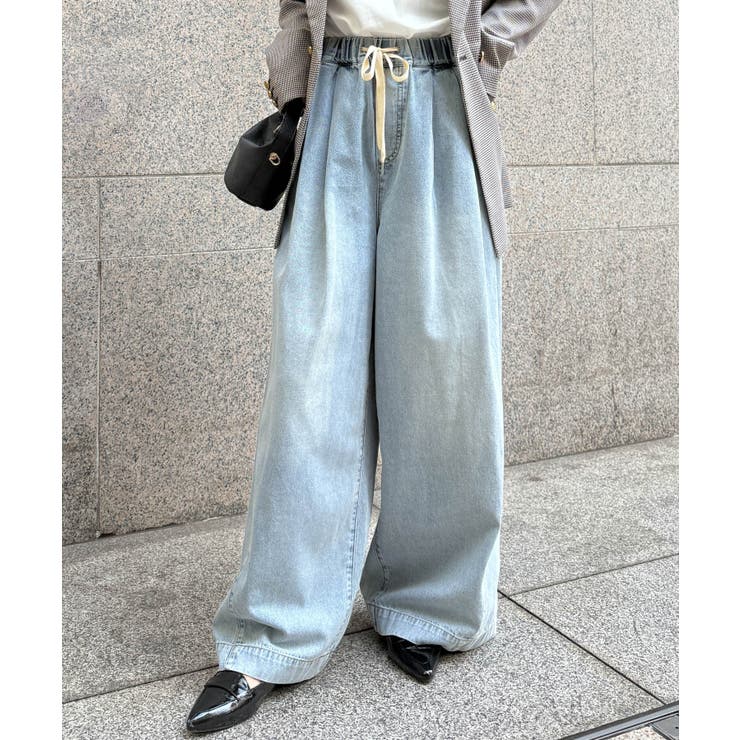 ２タックワイドイージーデニムパンツ | RANAN | 詳細画像3 