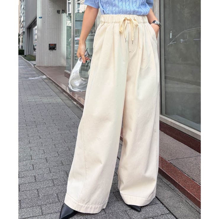 【S～LLサイズ展開】2タックワイドイージーデニムパンツ | RANAN | 詳細画像35 