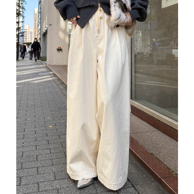 【S～LLサイズ展開】2タックワイドイージーデニムパンツ | RANAN | 詳細画像39 