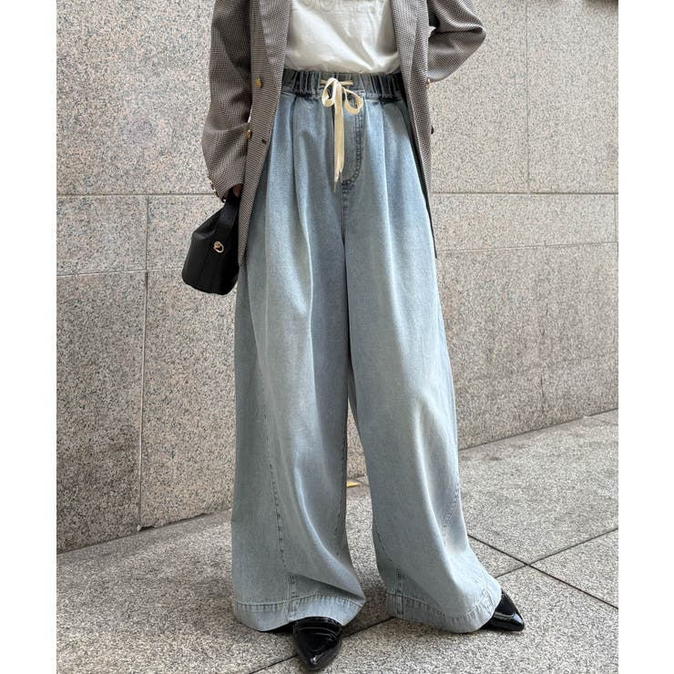 ２タックワイドイージーデニムパンツ | RANAN | 詳細画像4 