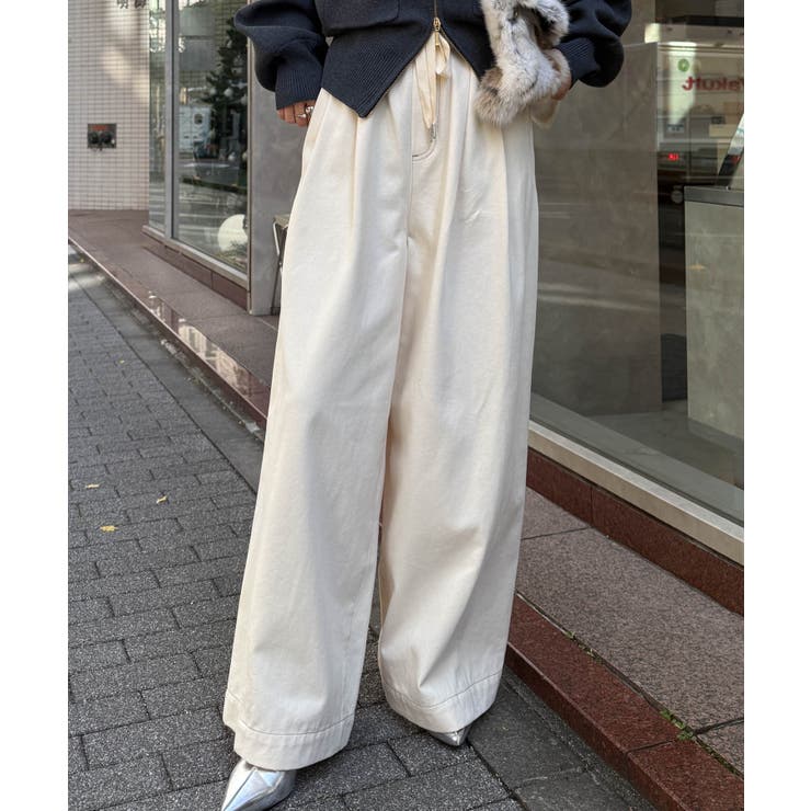 【S～LLサイズ展開】2タックワイドイージーデニムパンツ | RANAN | 詳細画像40 