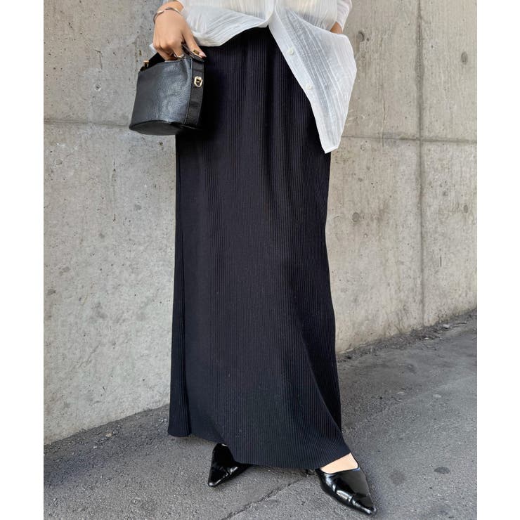 セルフカットリブロングナロースカート | RANAN | 詳細画像1 