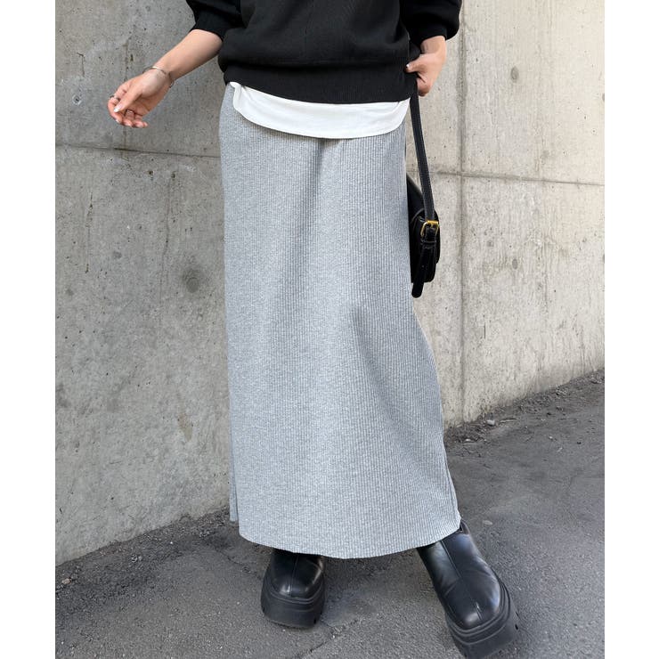 セルフカットリブロングナロースカート | RANAN | 詳細画像14 
