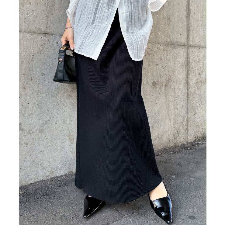 セルフカットリブロングナロースカート | RANAN | 詳細画像2 