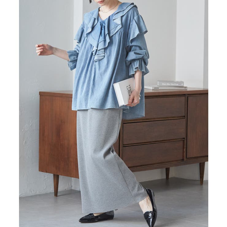 セルフカットリブロングナロースカート | RANAN | 詳細画像21 