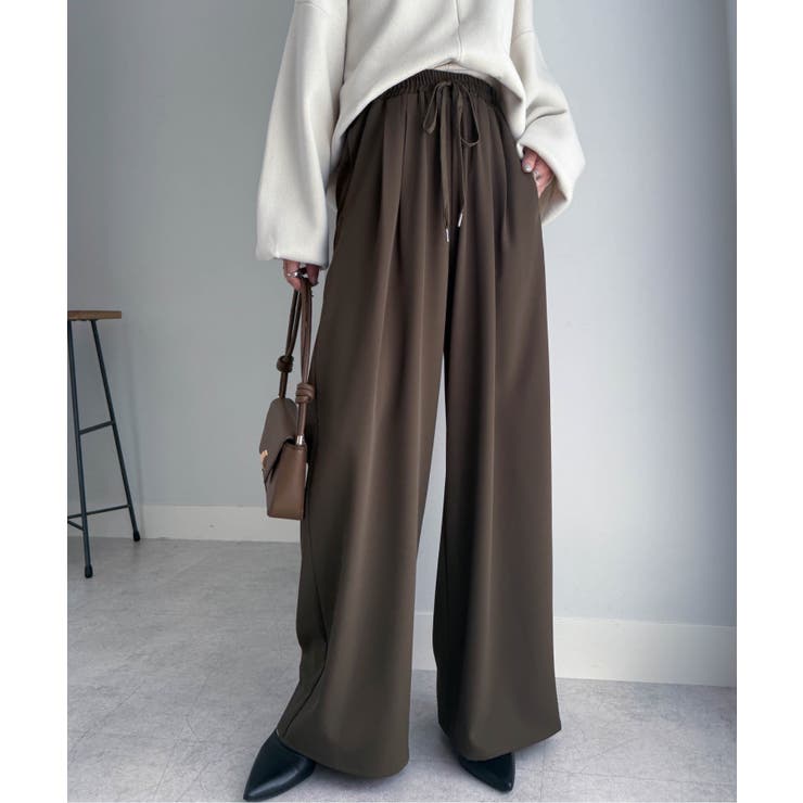 【S～3L展開】とろみ２タックイージーパンツ | RANAN | 詳細画像1 