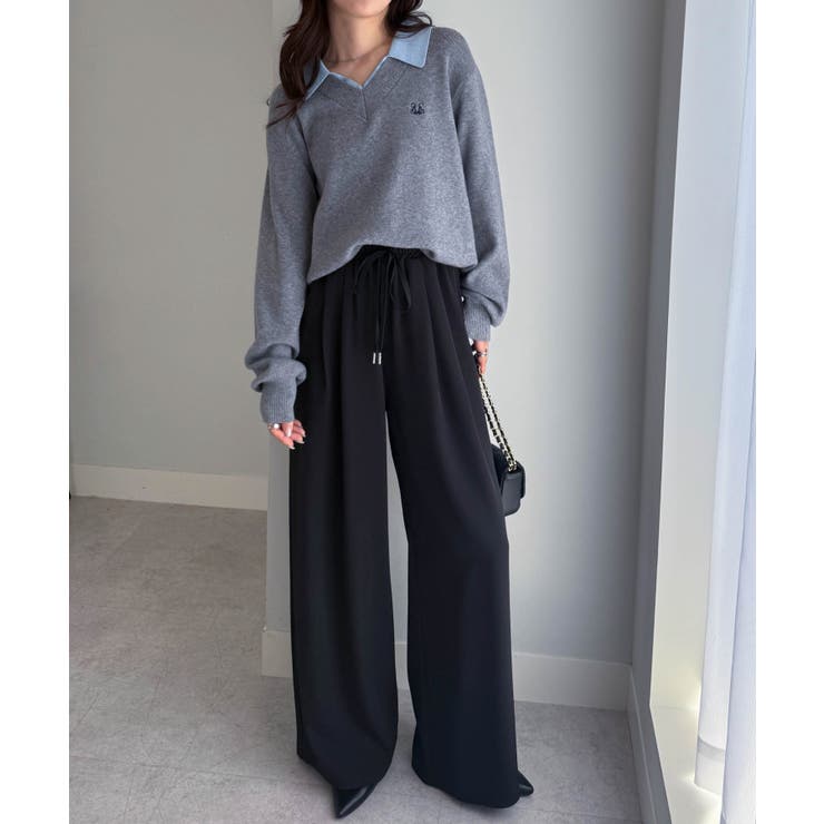 【S～3L展開】とろみ２タックイージーパンツ | RANAN | 詳細画像19 