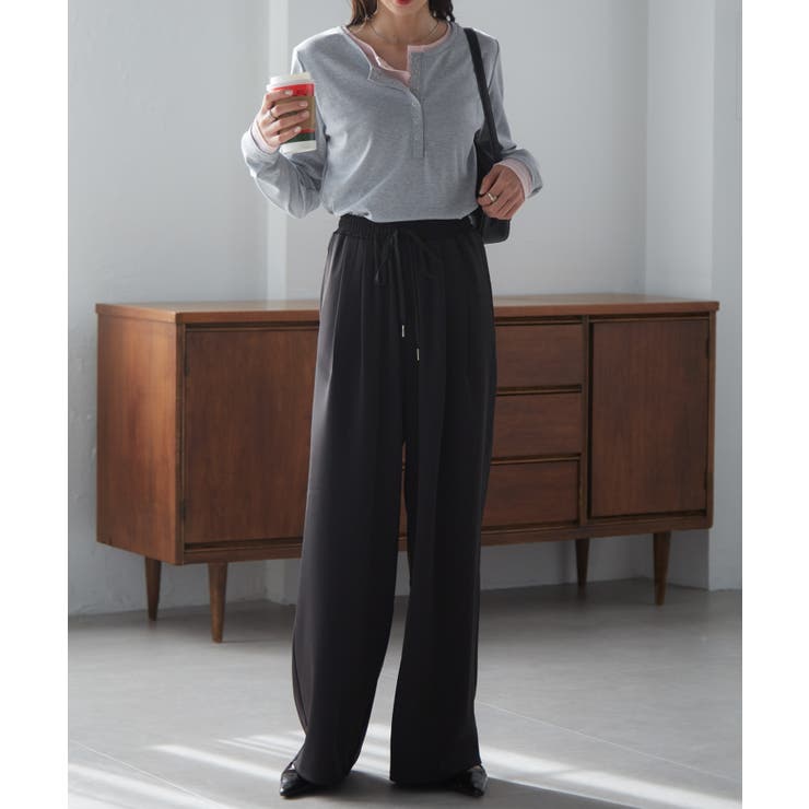 【S～3L展開】とろみ２タックイージーパンツ | RANAN | 詳細画像23 