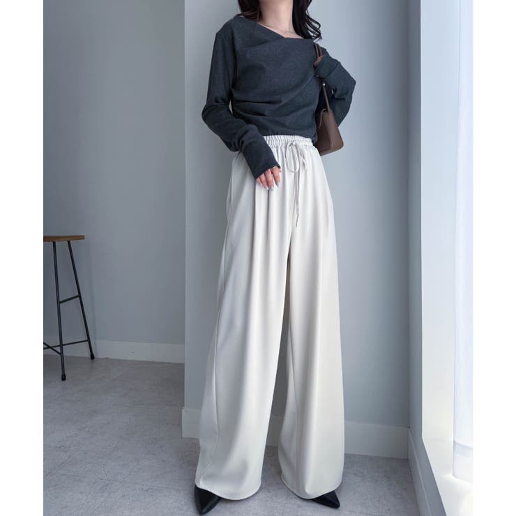 【S～3L展開】とろみ２タックイージーパンツ | RANAN | 詳細画像29 