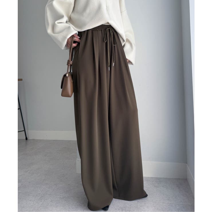 【S～3L展開】とろみ２タックイージーパンツ | RANAN | 詳細画像3 