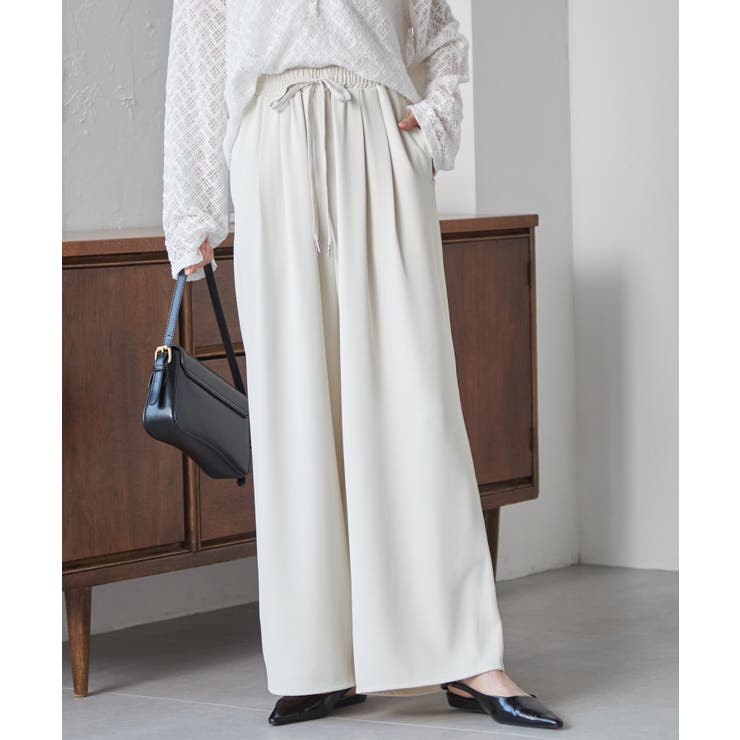 【S～3L展開】とろみ２タックイージーパンツ | RANAN | 詳細画像32 