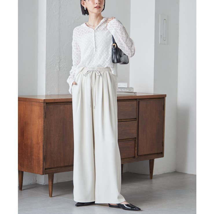 【S～3L展開】とろみ２タックイージーパンツ | RANAN | 詳細画像35 