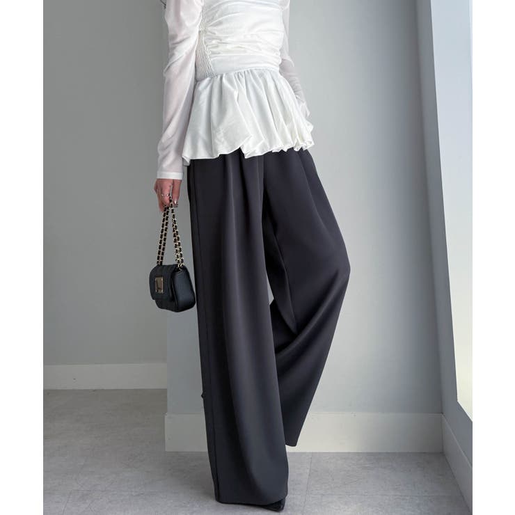 【S～3L展開】とろみ２タックイージーパンツ | RANAN | 詳細画像38 