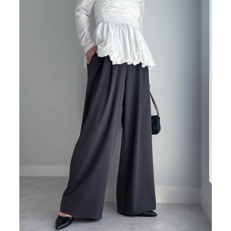 【S～3L展開】とろみ２タックイージーパンツ | RANAN | 詳細画像39 