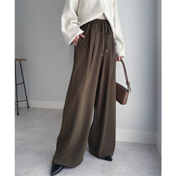 【S～3L展開】とろみ２タックイージーパンツ | RANAN | 詳細画像4 