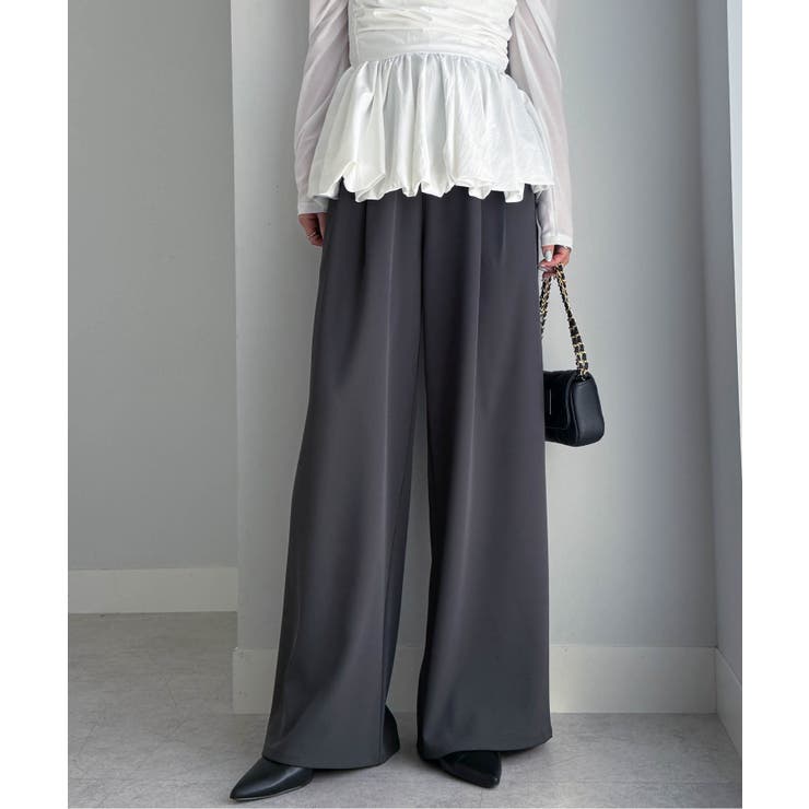 【S～3L展開】とろみ２タックイージーパンツ | RANAN | 詳細画像40 