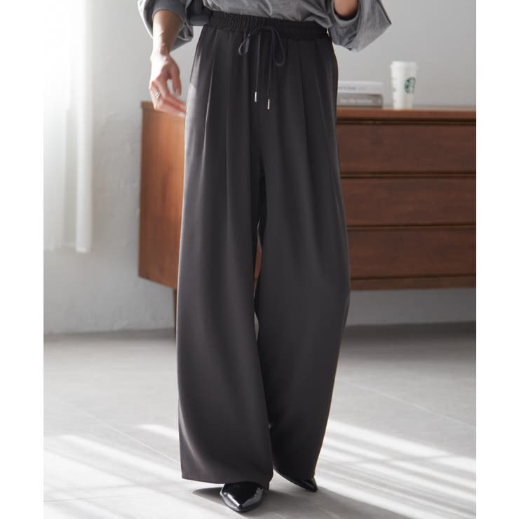 【S～3L展開】とろみ２タックイージーパンツ | RANAN | 詳細画像47 