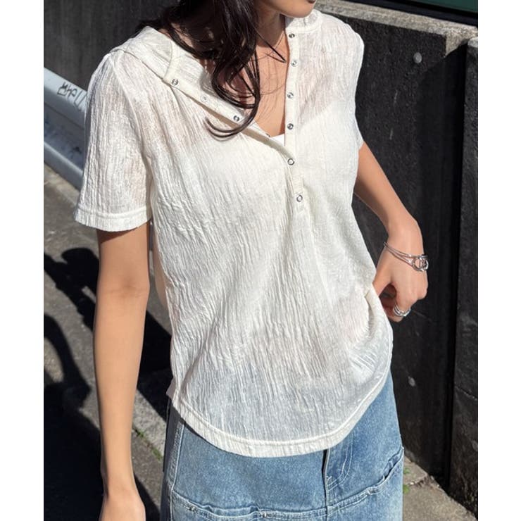 アイボリー | シアースラブヘンリーネックフーディー | RANAN