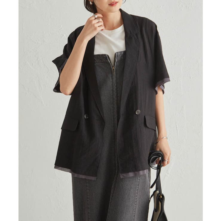 ハーフスリーブシアーシャツジャケット | RANAN | 詳細画像12 