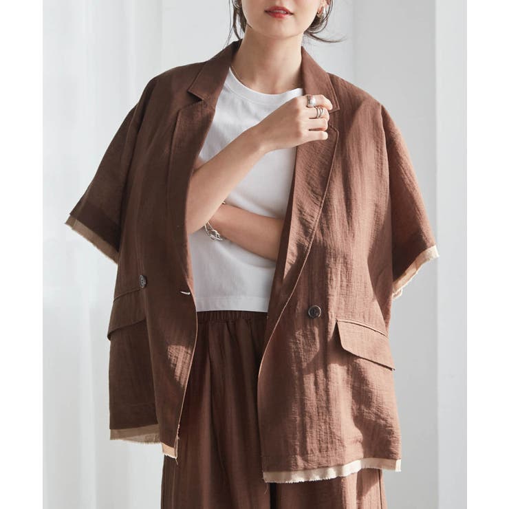 ハーフスリーブシアーシャツジャケット | RANAN | 詳細画像16 