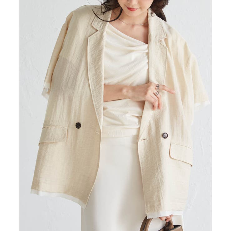 ハーフスリーブシアーシャツジャケット | RANAN | 詳細画像24 