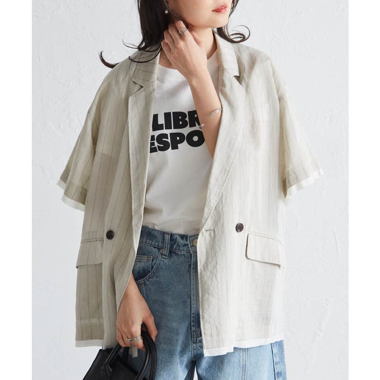 ハーフスリーブシアーシャツジャケット | RANAN | 詳細画像30 