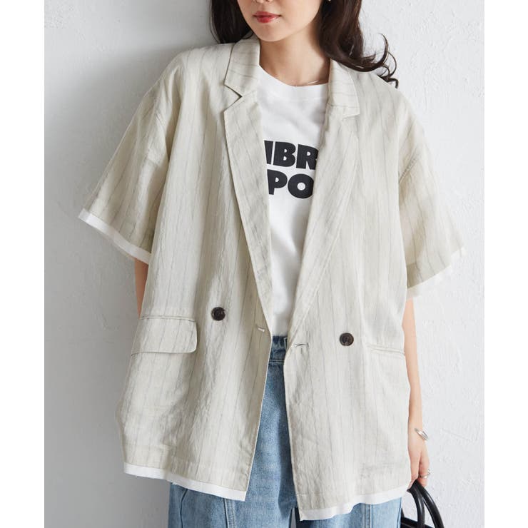 ハーフスリーブシアーシャツジャケット | RANAN | 詳細画像32 