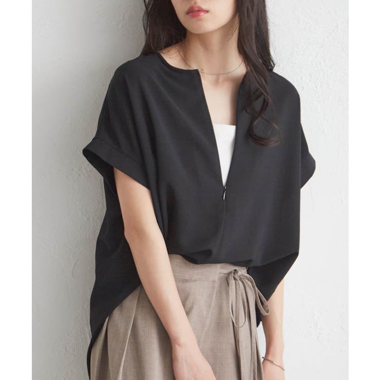 前後2WAYハーフジップブラウス | RANAN | 詳細画像12 