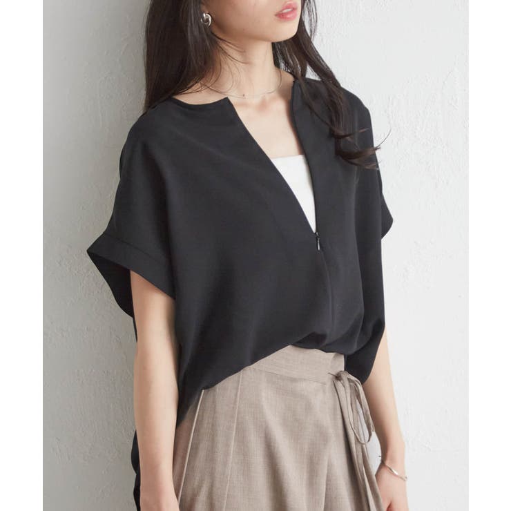 前後2WAYハーフジップブラウス | RANAN | 詳細画像14 