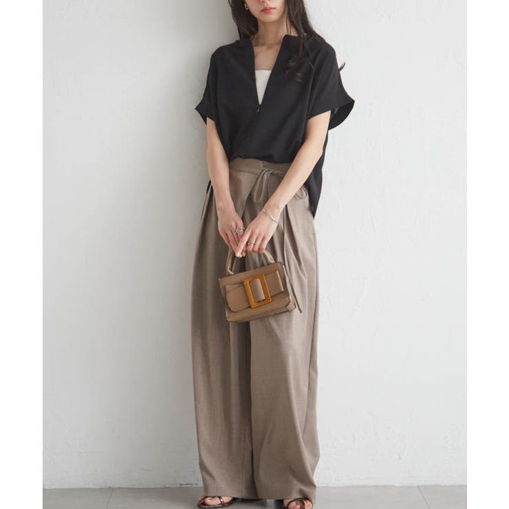 前後2WAYハーフジップブラウス | RANAN | 詳細画像15 