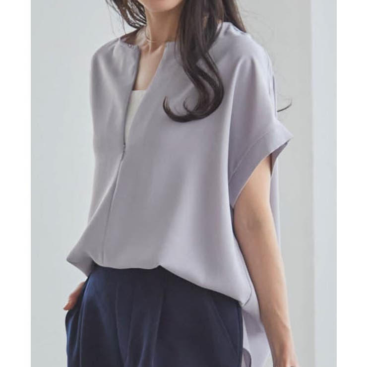 前後2WAYハーフジップブラウス | RANAN | 詳細画像16 