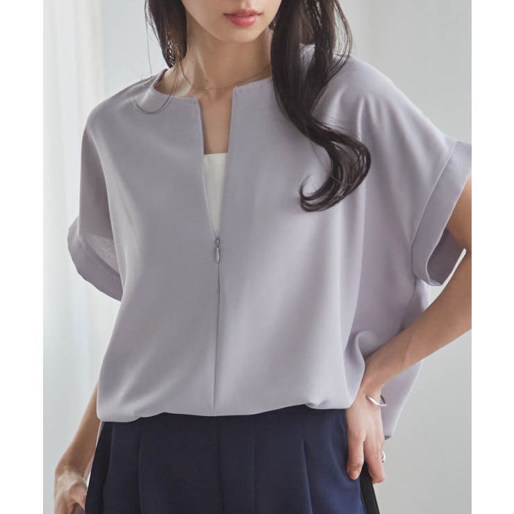 前後2WAYハーフジップブラウス | RANAN | 詳細画像17 