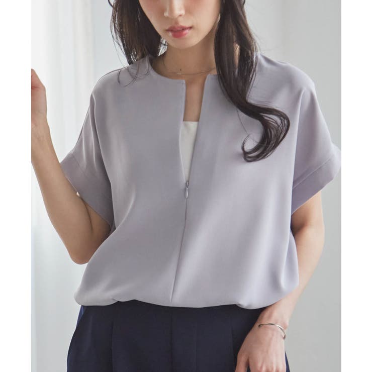 前後2WAYハーフジップブラウス | RANAN | 詳細画像18 