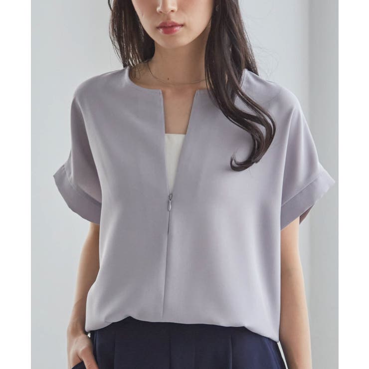 前後2WAYハーフジップブラウス | RANAN | 詳細画像19 