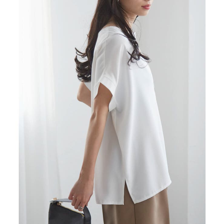 前後2WAYハーフジップブラウス | RANAN | 詳細画像5 