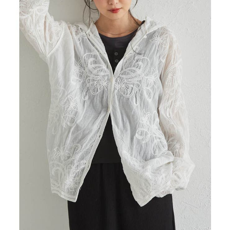 コード刺繍フードシャツ | RANAN | 詳細画像15 