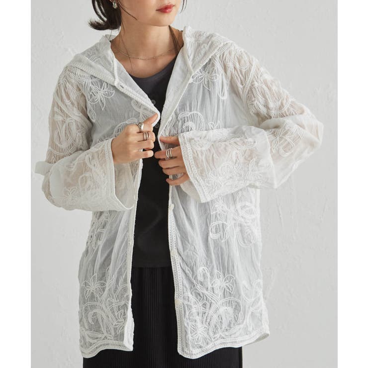 コード刺繍フードシャツ | RANAN | 詳細画像18 