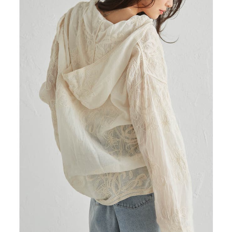 コード刺繍フードシャツ | RANAN | 詳細画像7 