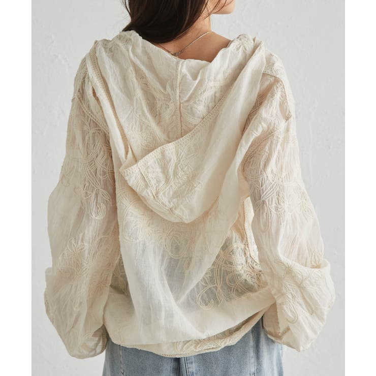 コード刺繍フードシャツ | RANAN | 詳細画像8 