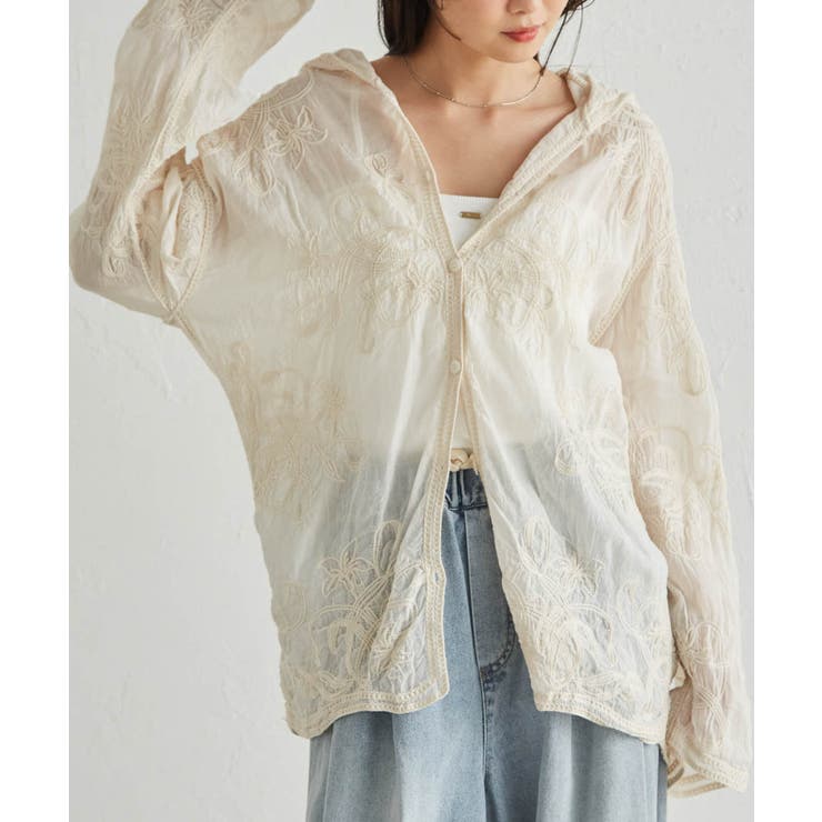 コード刺繍フードシャツ | RANAN | 詳細画像9 