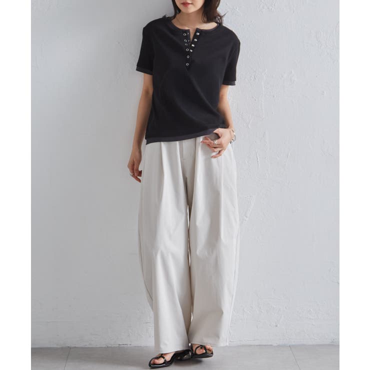 レイヤードヘンリーネックTシャツ | RANAN | 詳細画像12 