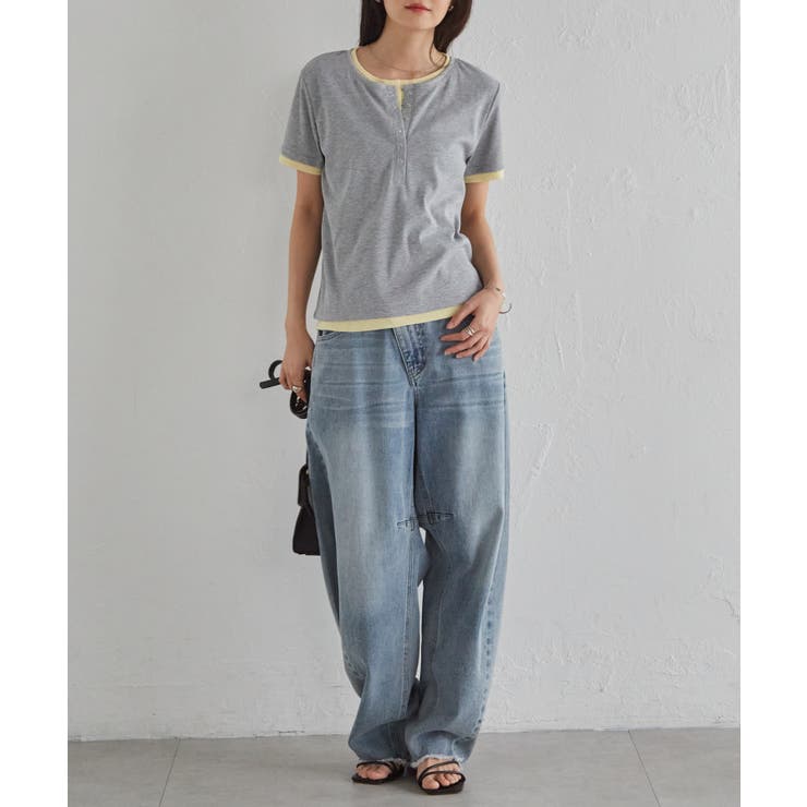 レイヤードヘンリーネックTシャツ | RANAN | 詳細画像19 