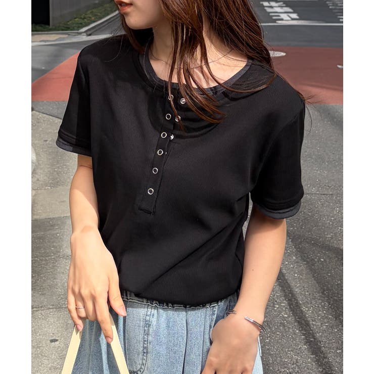 レイヤードヘンリーネックTシャツ | RANAN | 詳細画像36 